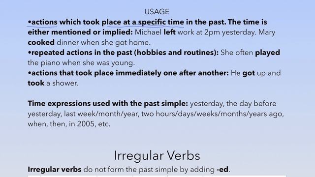 Past Simple смотреть онлайн