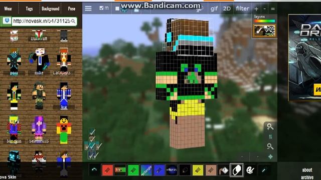 Как нарисовать и скчать свой скин в Minecraft смотреть онлайн