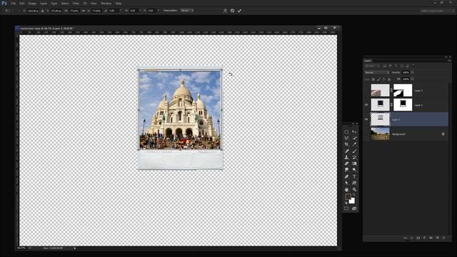 Photoshop - Hold your own Polaroid photo - collage смотреть онлайн