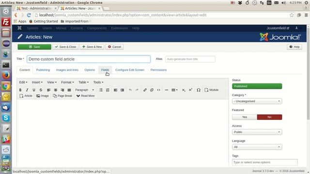 Custom fields in Joomla 3.7 смотреть онлайн