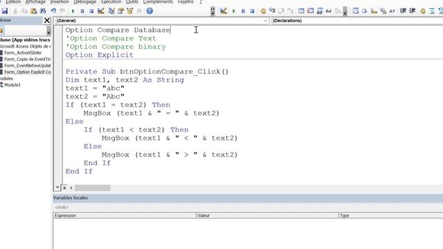#04 - VBA ACCESS - Option compare Text | Binary | Database смотреть онлайн