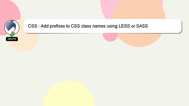 CSS : Add prefixes to CSS class names using LESS or SASS смотреть онлайн