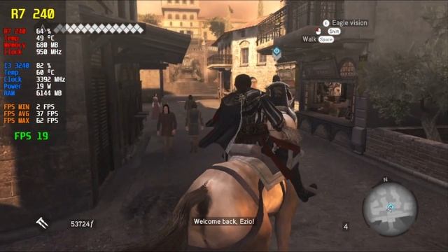 Assassins Creed Brotherhood On Intel Core I3 3240 & AMD Radeon R7 240 | 768p | High | Fps Test смотреть онлайн