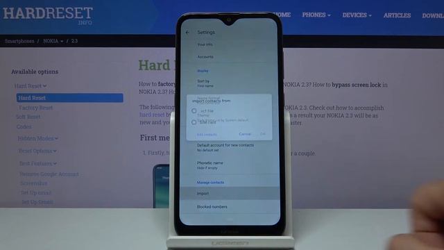 How to Import Contacts on NOKIA 2.3 - Transfer Numbers смотреть онлайн