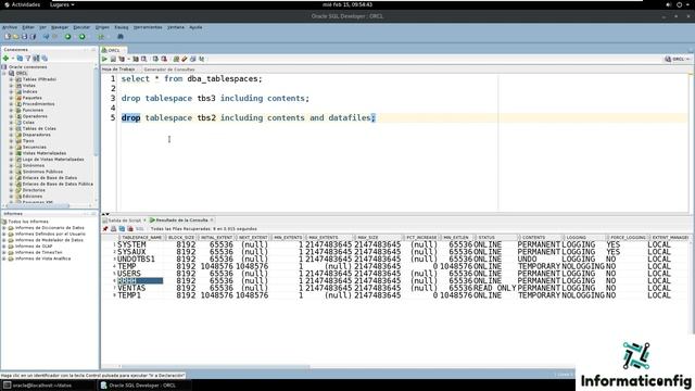 Oracle Base de Datos 21c desde cero para principiantes | COMO BORRAR UN TABLESPACE (video 42) смотреть онлайн