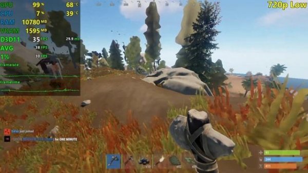 GT 730 | RUST - 1080p, 900p, 720p, 480p - Low Settings