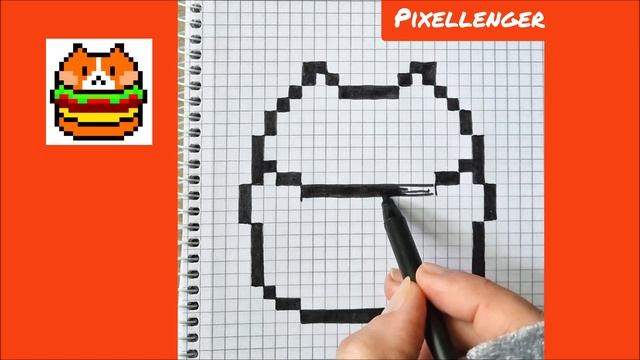 Хомяк Гамбургер Как нарисовать по клеточкам в стиле Пиксель Арт как рисовать Pixel Art How to Draw смотреть онлайн