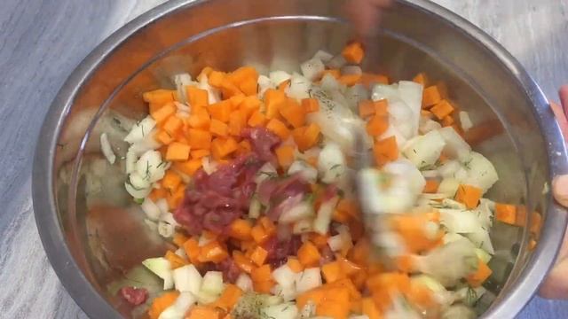 Тыквенный пирог ? (150 гр Мясо, 150 гр Тыква) смотреть онлайн