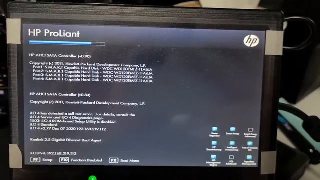 HP Micro Server Gen8 iLO4 error смотреть онлайн