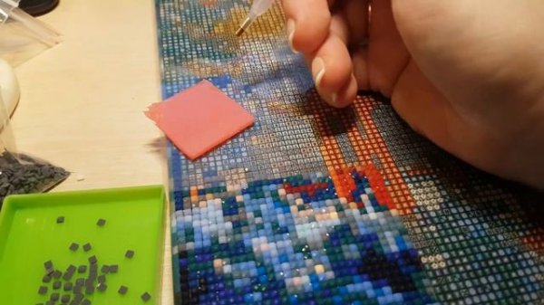 Как выкладывать алмазную мозаику стилусом