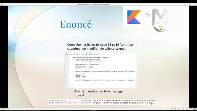 Kotlin pour Android : exercice K3b смотреть онлайн