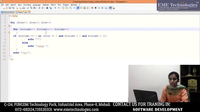 How to Print Alphabet letter 'T' using Star in PHP смотреть онлайн