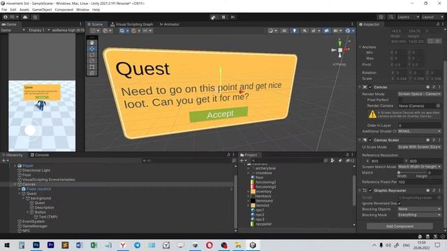 Интерфейс квестового NPC используя визуальное программирование | Unity Visual Scripting смотреть онлайн