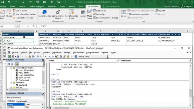 COMBOBOX DEPENDIENTE EN FORMULARIO DE EXCEL VBA [LISTA DESPLEGABLE DEPENDIENTE]✅✅ | CONOCIENDO EXCE смотреть онлайн
