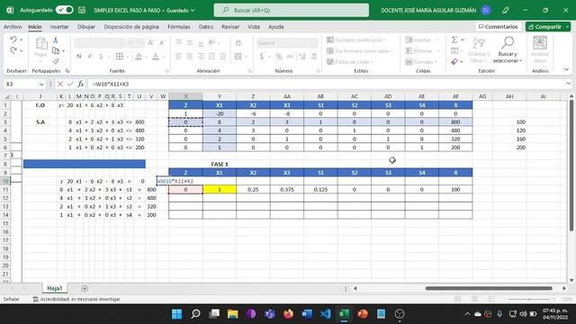 SIMPLEX EXCEL PASO A PASO (SIN SOLVER) | ARCHIVO EN LA DESCRIPCION смотреть онлайн