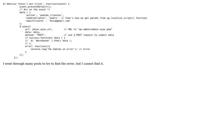 Wordpress: Error 400 bad request using admin-ajax.php смотреть онлайн
