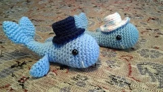 Мастер-класс маленький кит крючком. Игрушка, связанная крючком (часть 2 плавник, хвост, шляпа). смотреть онлайн