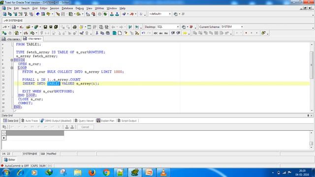 Oracle Tutorial : Bulk Collect In Oracle PL SQL