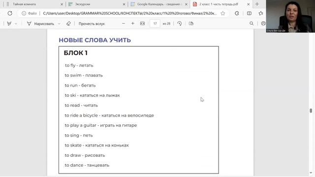 Урок 6. Модальный глагол  Can. Вопросительная форма. 2 класс.