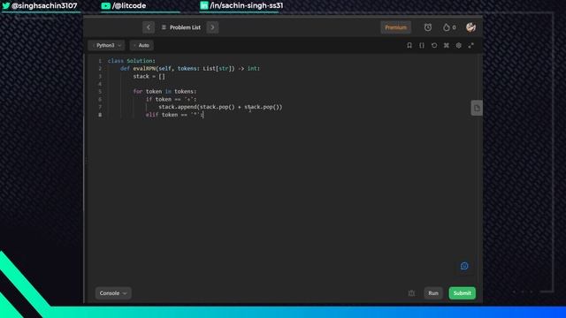 Leetcode 150. Evaluate Reverse Polish Notation - Python | Google Interview Question #googleintervie смотреть онлайн