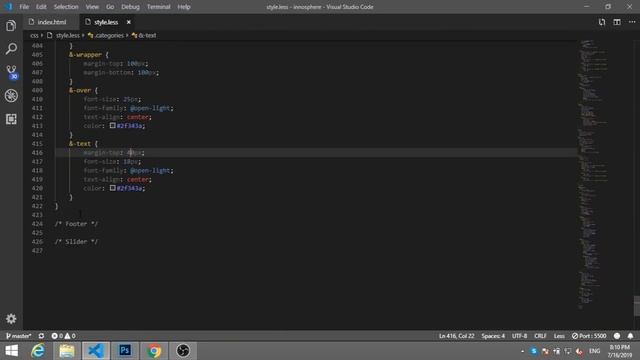 Верстка сайта фотографа (часть 2). CSS-стили ч.1 смотреть онлайн