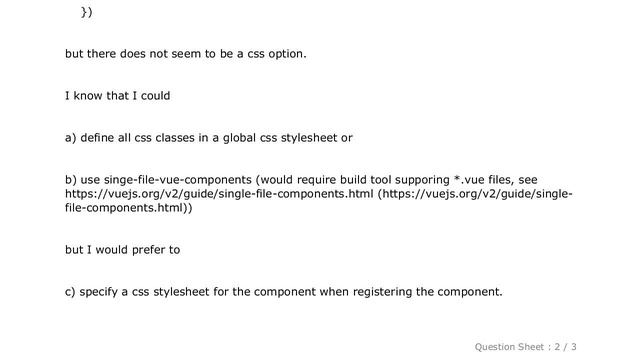 CSS : How to define css styles for a vue.js component when registering that component? смотреть онлайн