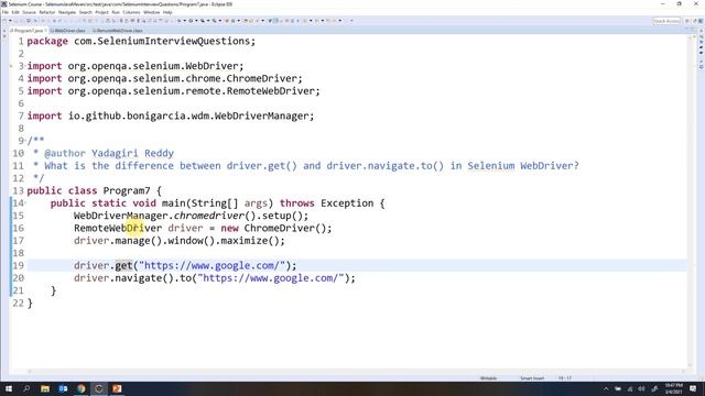 What is the difference between driver.get() and driver.navigate().to() in Selenium WebDriver? смотреть онлайн