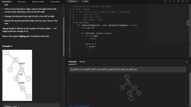 LeetCode1372 | Python | Medium | DFS смотреть онлайн