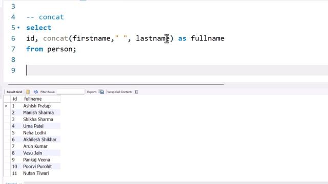How to combine two strings in MySQL | MySQL Concat and Concat_ws function | Video 30 (Hindi) смотреть онлайн