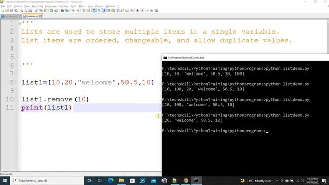 List data Type in Python - Tamil смотреть онлайн