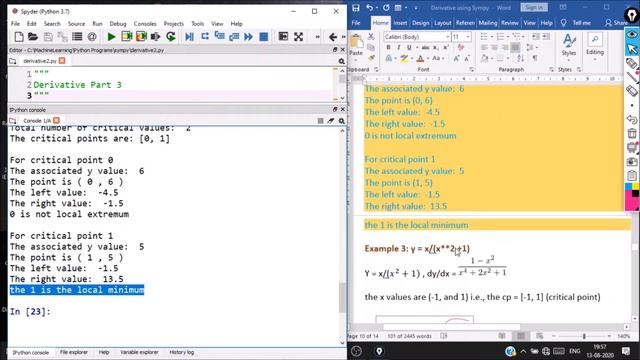 [SP 3] Python+calculus: Identification of local maximum, and minimum, and inflection point смотреть онлайн