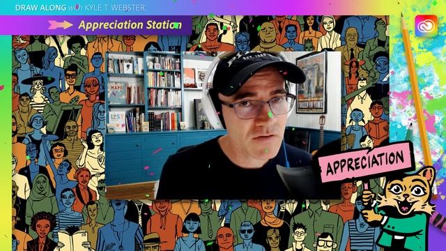 Draw Along with Kyle T. Webster - Artist Painting! | Adobe Creative Cloud смотреть онлайн