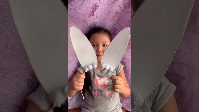 Ободок ушки зайчика , сделанный своими руками смотреть онлайн