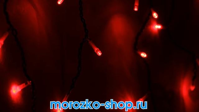 Гирлянда СВЕТОВАЯ БАХРОМА, 240 красный LED, 4,9x0,5м, черный провод, ip44, Beauty Led PIL240-11-2R смотреть онлайн