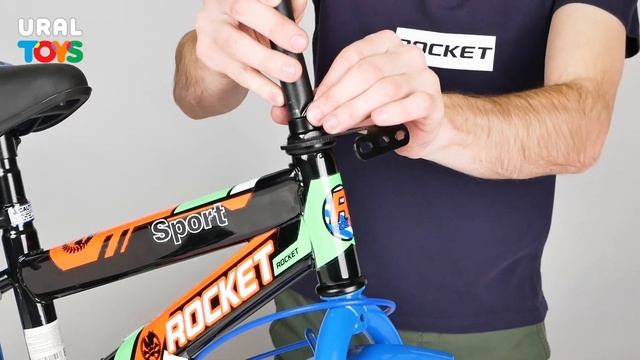 Установка руля на детском двухколёсном велосипеде ROCKET смотреть онлайн