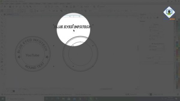 Type round text in CorelDraw 2020 || Text in Circle || Stamp Design || Round text in CorelDraw
