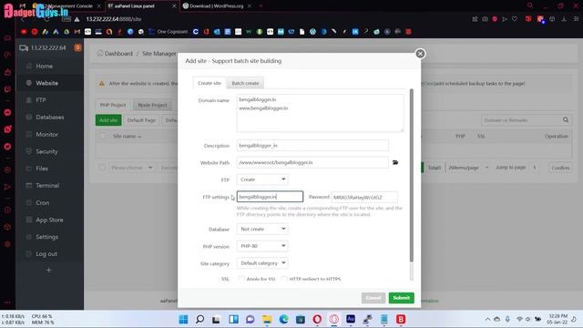 How to install Wordpress in Free Cpanel AaPanel and install SSL and FTP 2022 смотреть онлайн