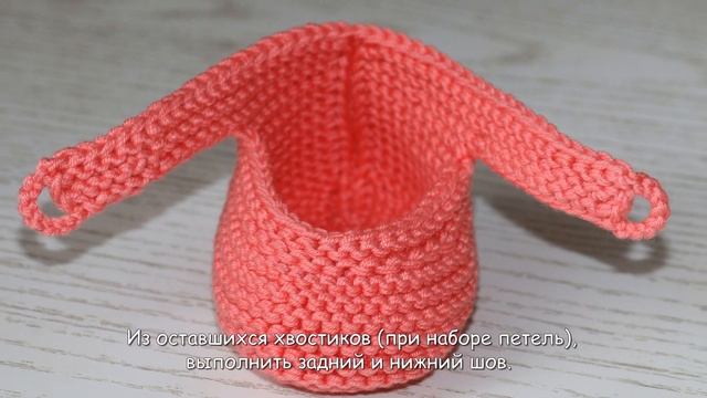 Простые пинетки-туфельки на 2-х спицах. Подробное описание |DIY - HowToKnit . Babybooties. смотреть онлайн