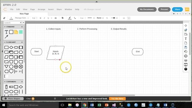 Flowcharts Simple input, processing, output example смотреть онлайн
