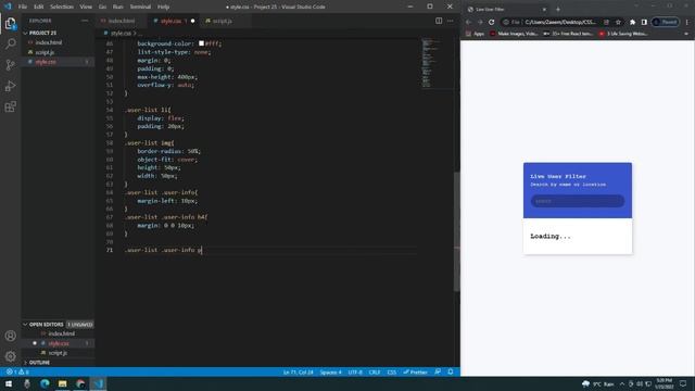 Fetching Data from an API in HTML CSS & JavaScript смотреть онлайн