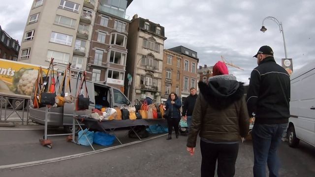 Бельгия. г. Льеж. Местный рынок. Цены на продукты и одежду в Бельгии #4 смотреть онлайн