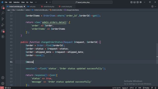 Laravel 10 Ecommerce Project | #39 Admin - Update Order Status | Backend | PHP Tech Life Hindi смотреть онлайн