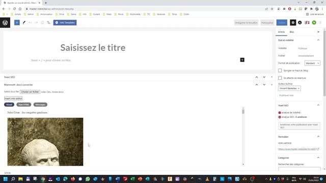 Importer un document docx dans un article Wordpress смотреть онлайн