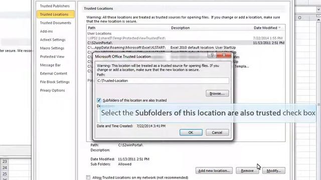 How to Set up a Trusted Location смотреть онлайн