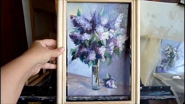 Картина маслом Масловой Илоны Букет Сирени Нежный аромат весны смотреть онлайн
