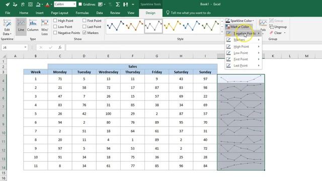 MS Excel - Sparklines смотреть онлайн