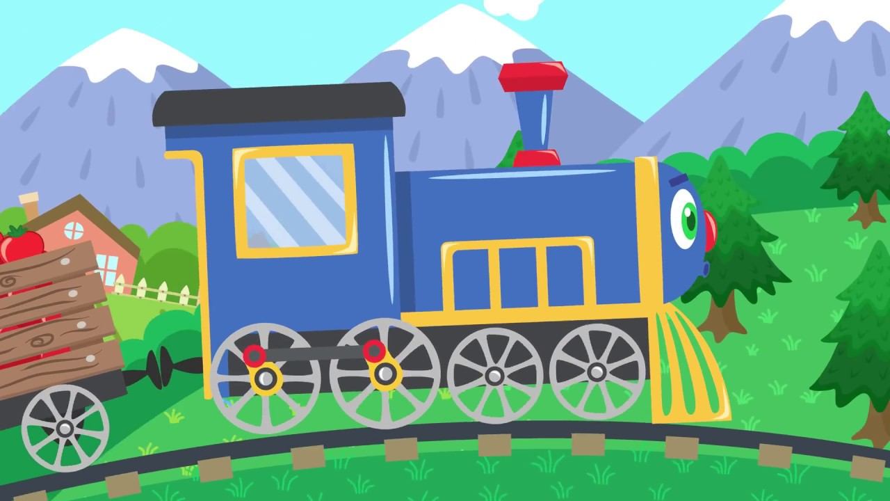 РАЗНОЦВЕТНЫЙ ПАРОВОЗИК ЧУХ-ЧУХ - Котёнок Котэ - Мультики песенки для детей смотреть онлайн