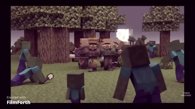 Warden vs Villager and Pillager Alliance (Minecraft Animation Movie) смотреть онлайн