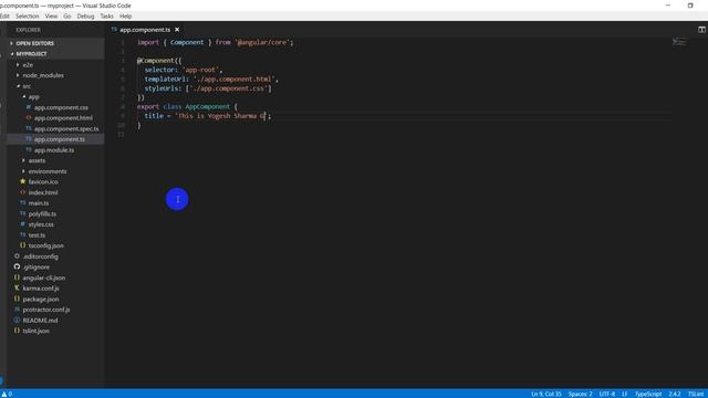 angular 4 setup in visual studio code | Editing angular app | Hindi tutorial | Lecture 3 смотреть онлайн