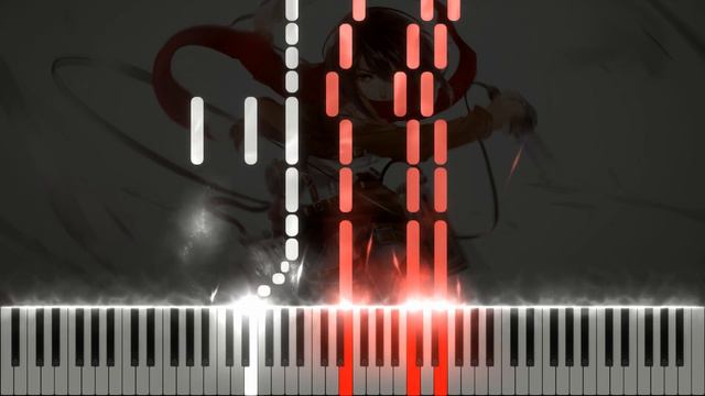 YOUSEEBIGGIRL/T:T (Attack on Titan) - Synthesia / Piano Tutorial смотреть онлайн